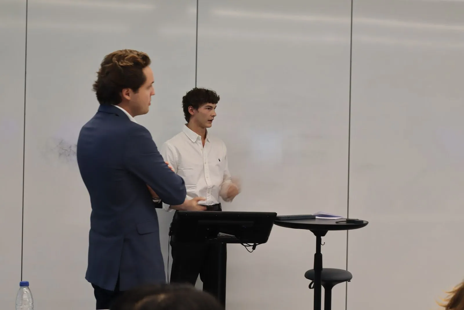 Santiago Avalos and Honoré Le Conte de Poly at the kickoff